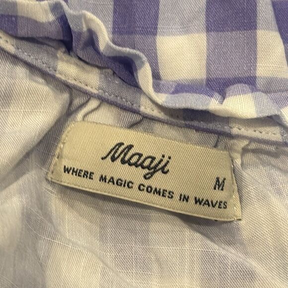 Maaji SEERSUCKER MAGNOLIA COVER-UP DRESS IN PURPLE M - Picture 6 of 7